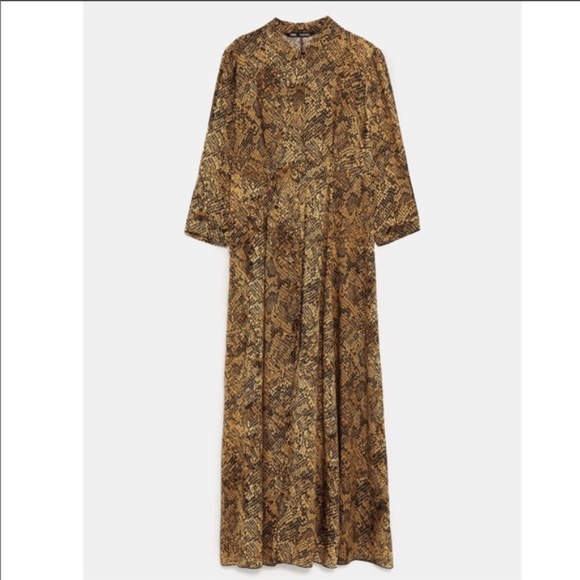 Python Snake Print Shirt Maxi Dress - Picture 2 of 4